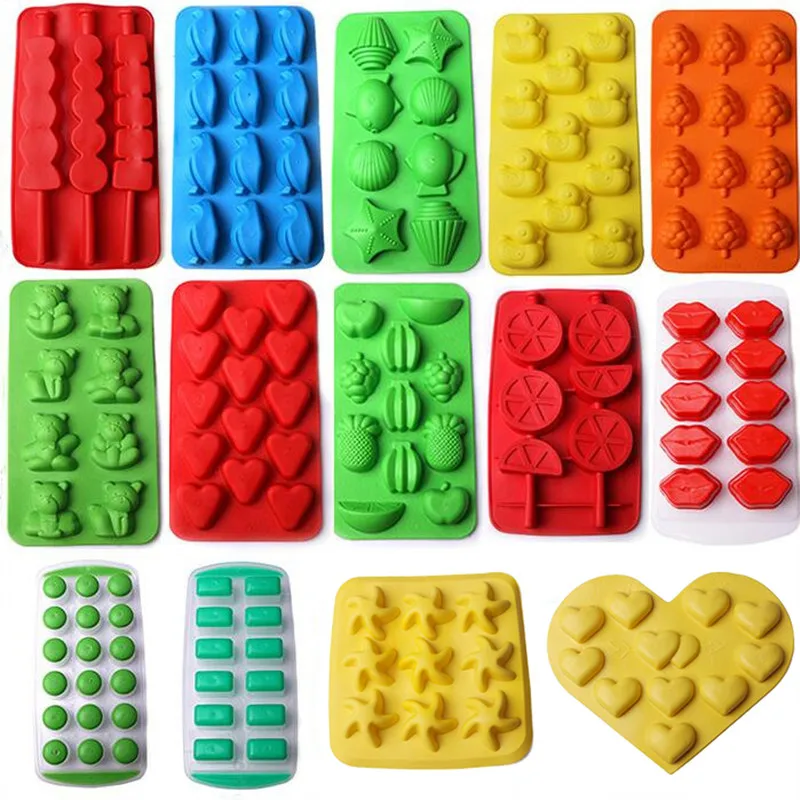 Ice Maker Mould DIY Creative Ice Cube Mold Silicone Ice Tray Fruit Ice Cube Maker Bar Kitchen Accessories