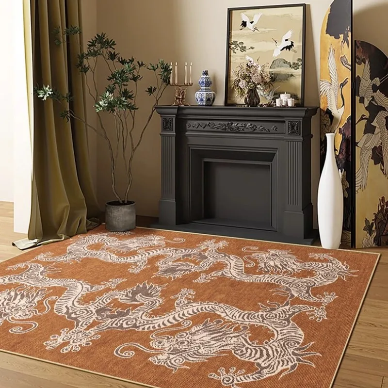 Dragon Pattern Living Room Carpets Light Luxury Large Area Bedroom Rug Home Decoration Advanced Coffee Table Floor Mats 러그 Tapis