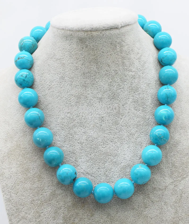 

green howlite turquoise round 16mm necklace wholesale beads nature 18inch gift discount for xmas gift