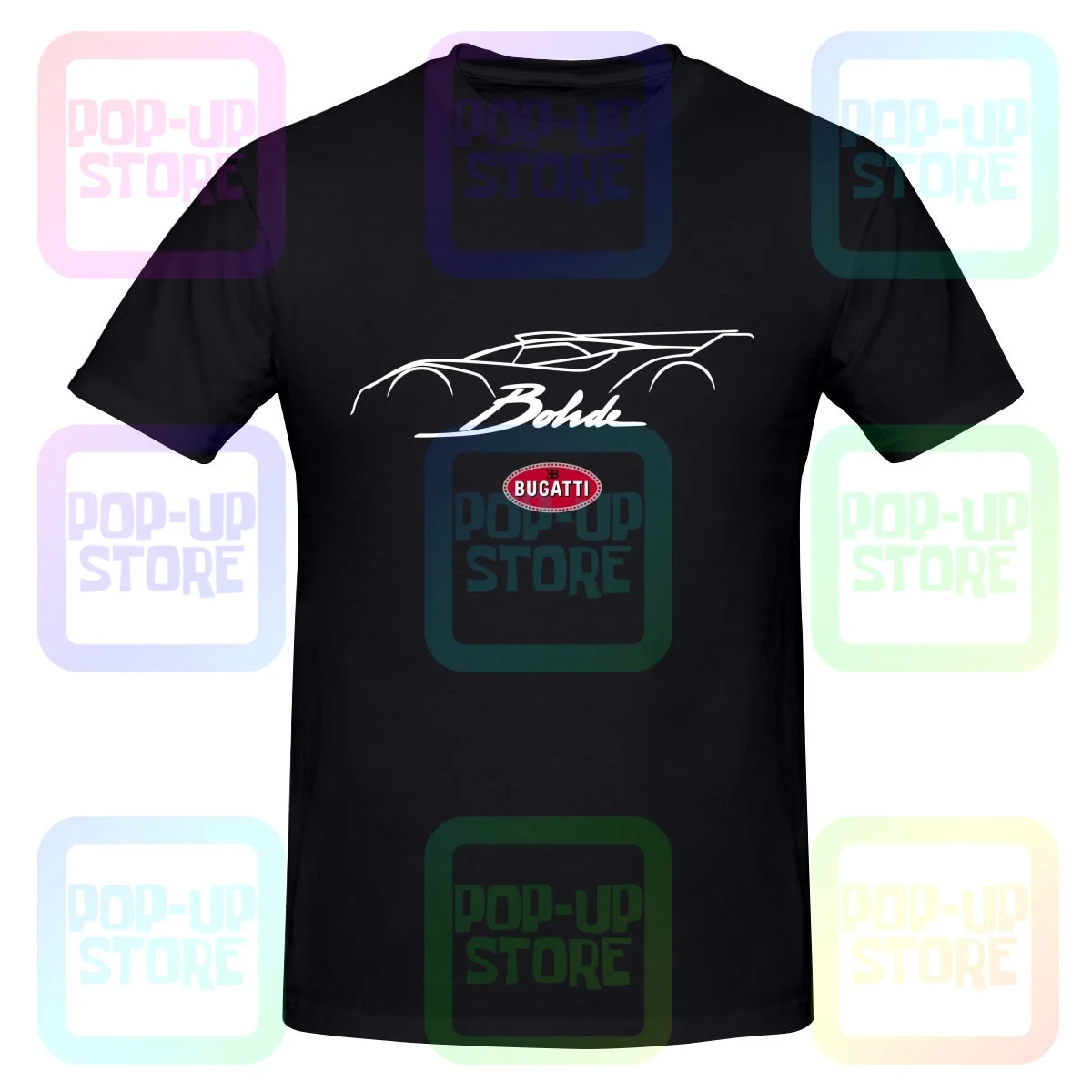 Bugatti Bolide Multicolors District Veyron Chiron Shirt T-Shirt Tee Regalo Giunzione Quotidiana Confortevole
