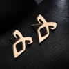 QIAMNI Stainless Steel Minimalist Geometric Parabatai Runes Stud Earrings Fashion Shadowhunters Angelic Power Jewelry Gift Charm 1