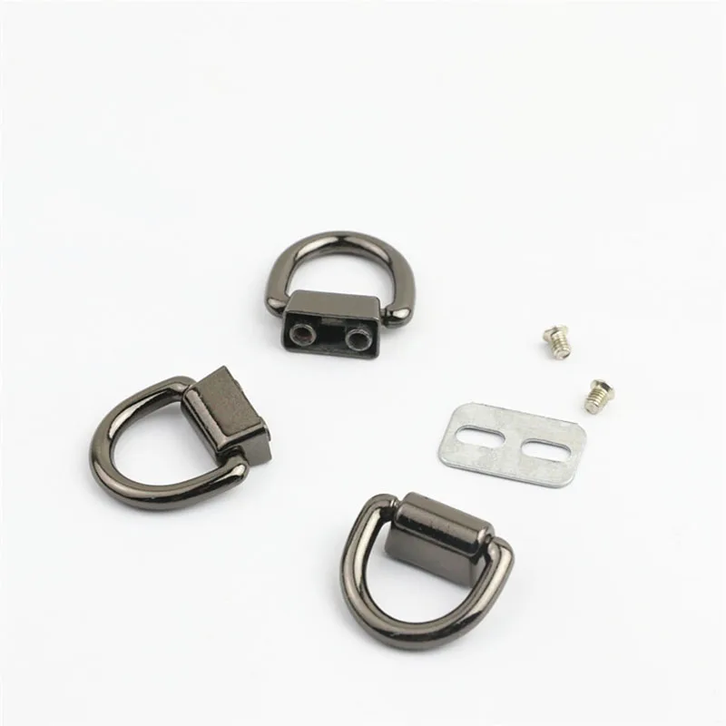 30pcs 15mm Metal O D Ring Screw Buckles Bag Strap Side Clip Hanger Bags Shoulder Chain Link Buckle DIY Hardware Accessories
