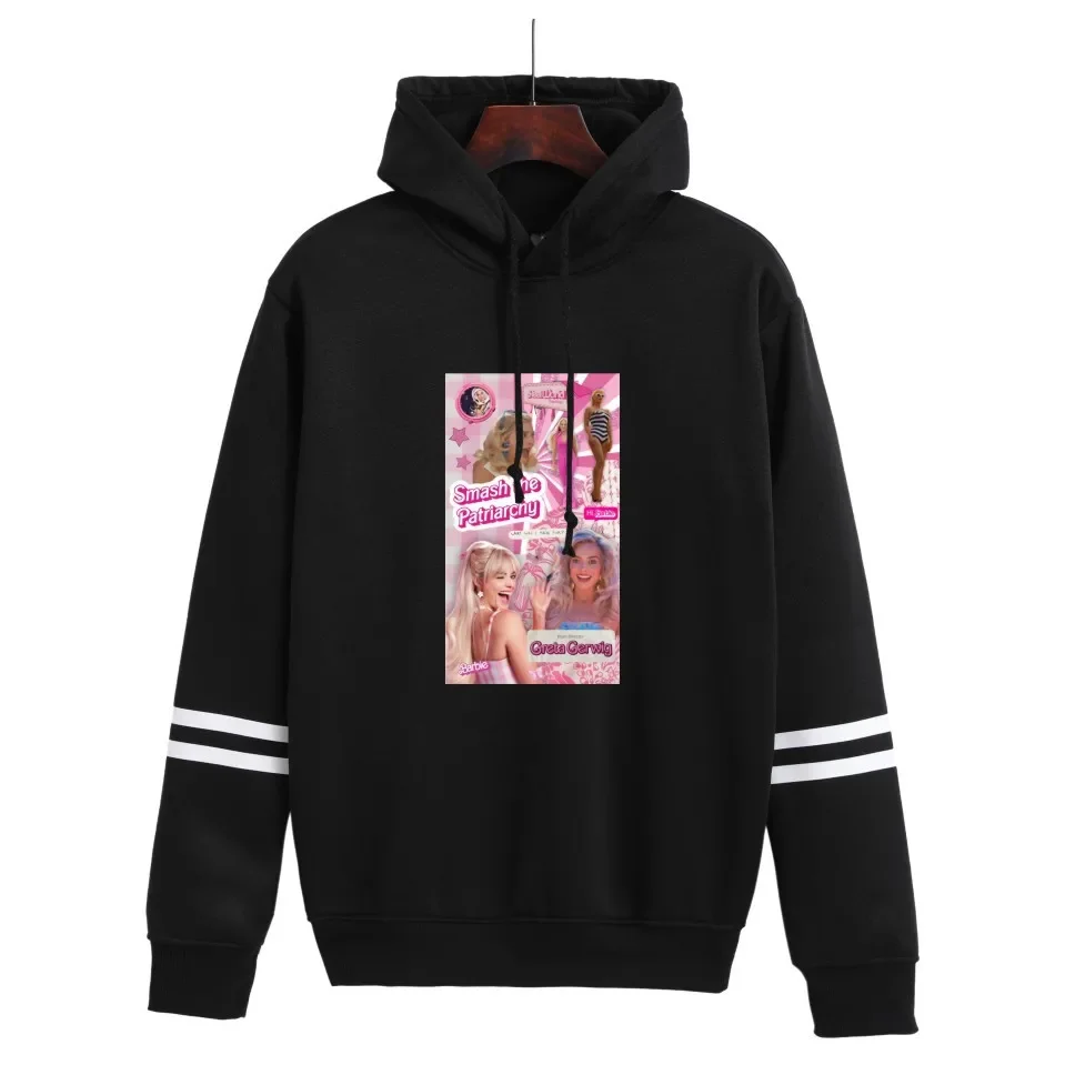 

MINISO Barbie The Movie Peripheral Two-dimensional Fashion Loose Men's and Women's Parallel Bar Hooded Sweatshirt The Best Gift