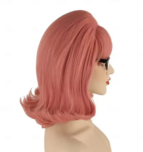 HAIRJOY ??ռ Ӹ ũ updo  70s ɾ Pelucas 60s  Ƽ  ҷ ǻ    wtih Bang