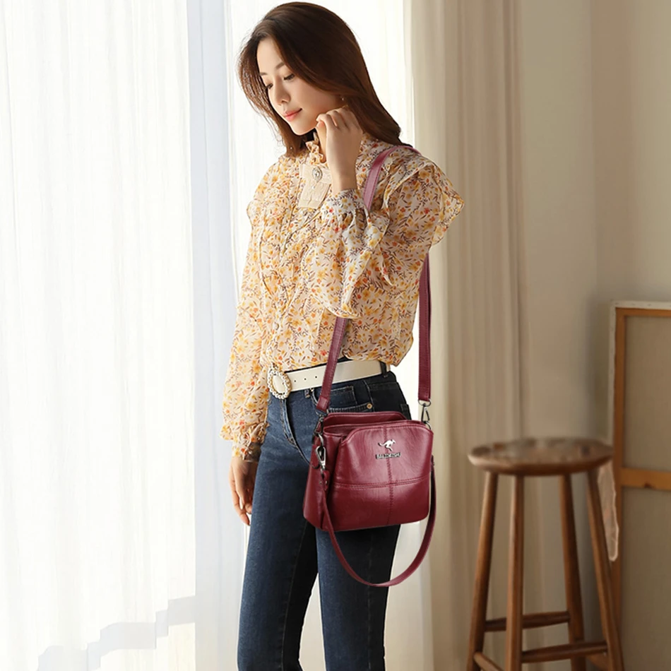 High Quality Soft PU Leather Shoulder Crossbody Bags for Women 2024 New Luxury Handbags Women Bags Designer Messenger Bag Sac