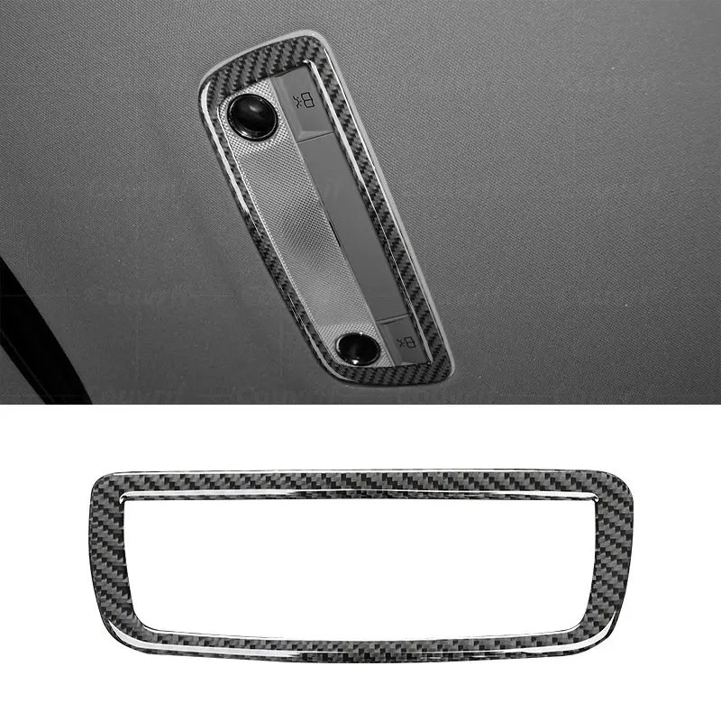 

Interior Carbon Fiber Cover Car Rear Roof Reading Light Decorative Frame Sticker For Mercedes-Benz C-Class W204 W212 Accessories