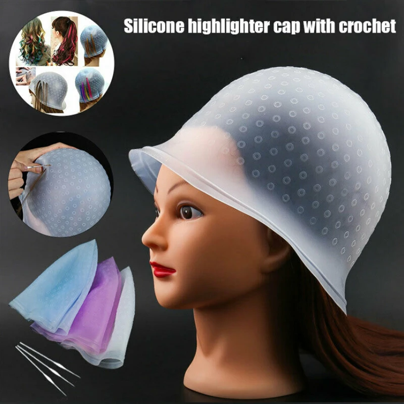 Reusable Professional Salon Hair Color Coloring Highlighting Dye Cap Hair Extension Styling Tools Barber Beauty Salon hair dye cap