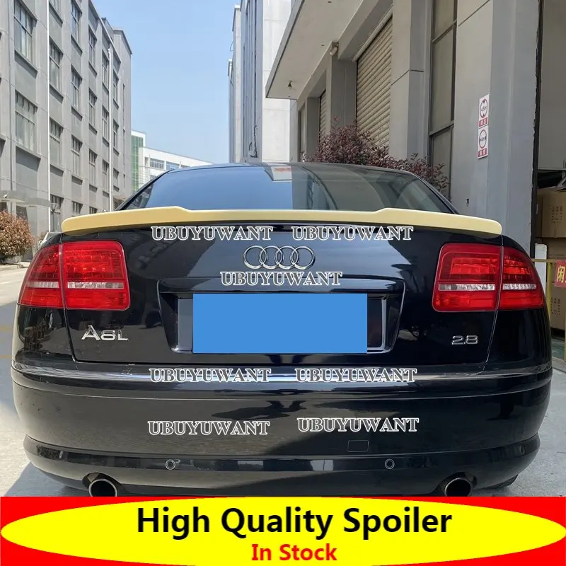 For Audi A8 D3 2002 2003 2004 2005 2010 Spoiler ABS Car Trunk Lip Wings