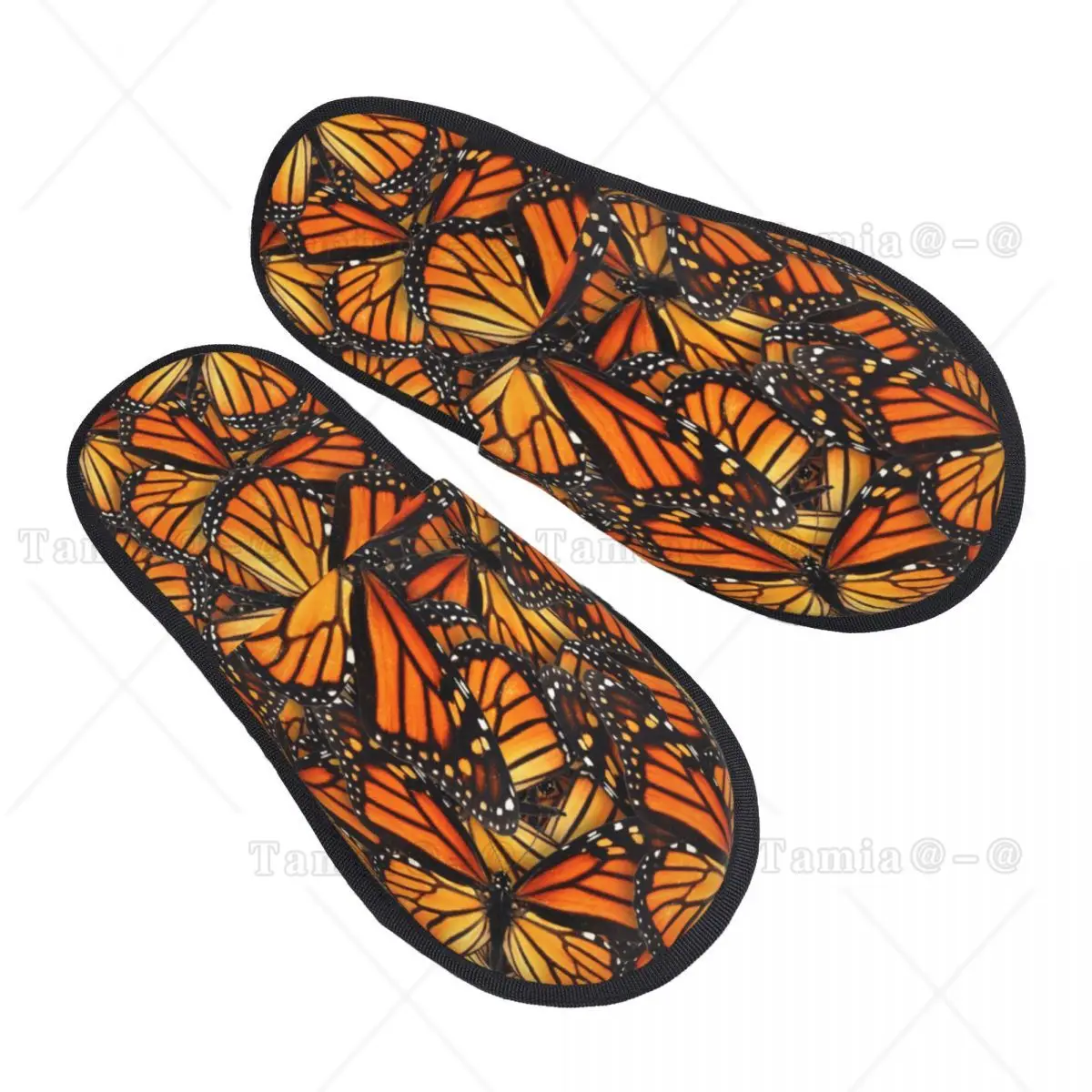 

Indoor Monarch Butterfly Warm Slippers Winter Home Plush Slippers Fashion Home Soft Fluffy Slippers