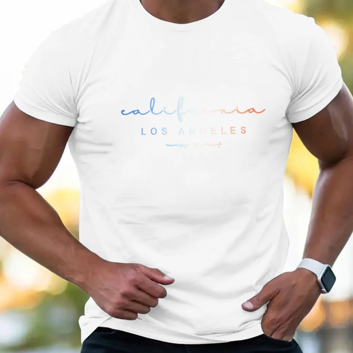 تي شيرت رجالي صيفي 100 قطن