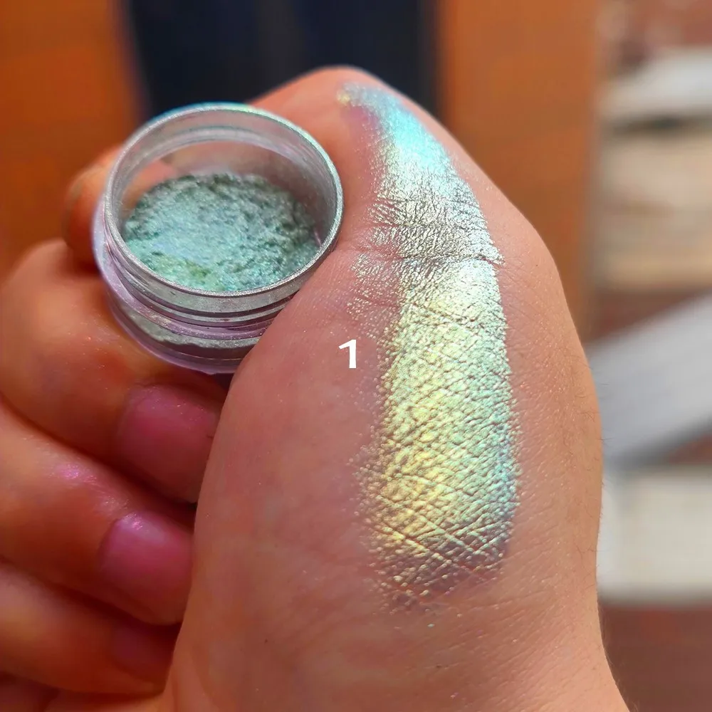 Nail powder Nail pigment Nail glitter Nail decoration Nail decorations 1 Box Chameleon Glitter Nails Powder Magic Mirror Dust Powder Chameleon Color Shift Nail Art Chrome Pigment For Manicure #Net 1g