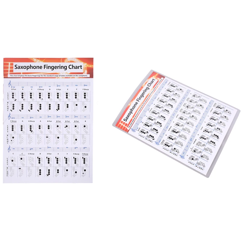 Saxophone Practice Chart Coated Paper Saxophone Fingering Chart Fingering Music Chords Poster