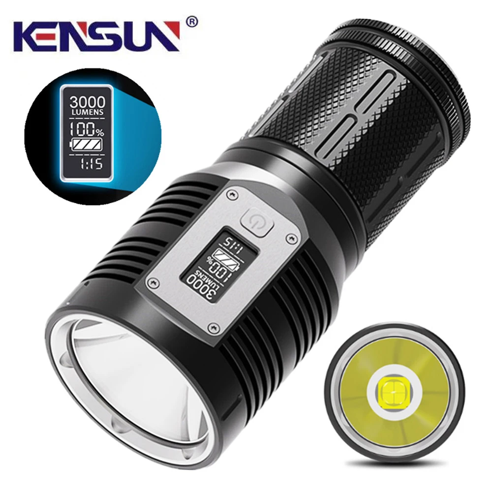 Highend Flashlight P90 Led Rechargeable Torch Typec Charging Luxury