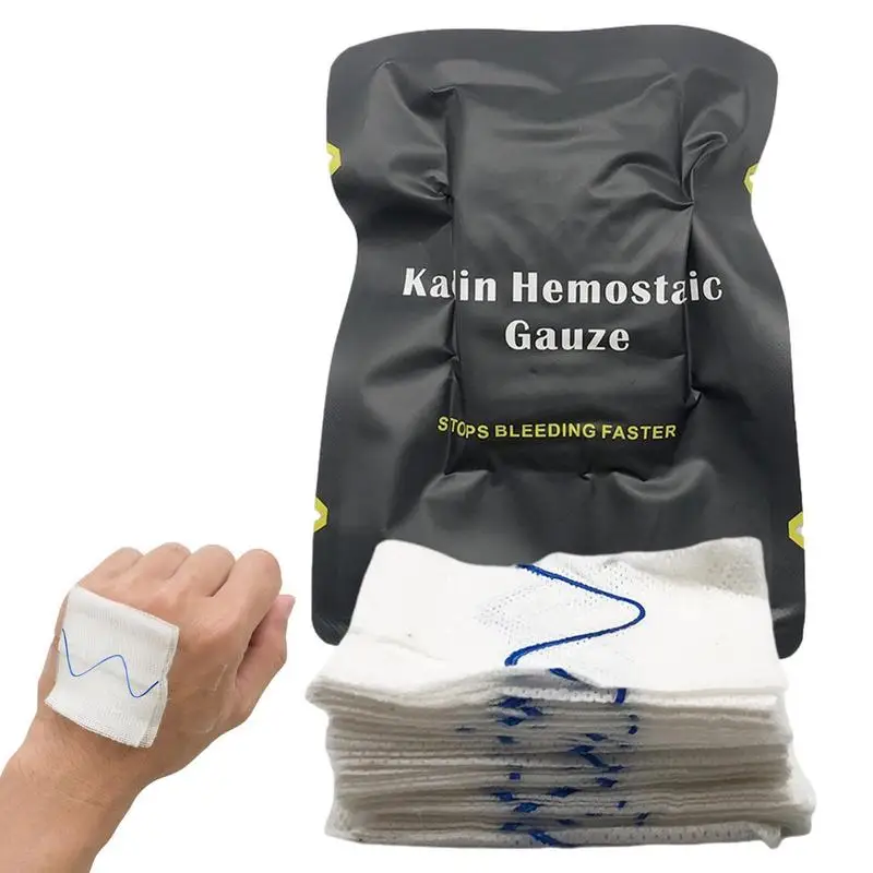 

Hemostatic Kaolin Gauze Combat Emergencies Trauma Fold Wrap Bandage For Outdoor Injury Instant Aid Kit Portable Wound Dressing