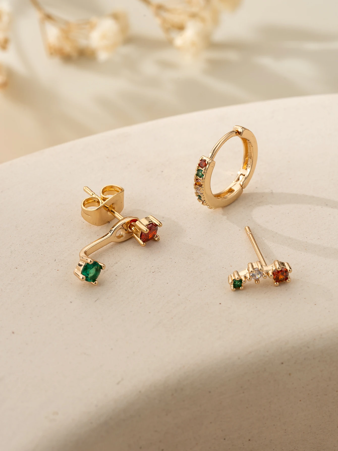 Women Cubic Zirconia Earring Set