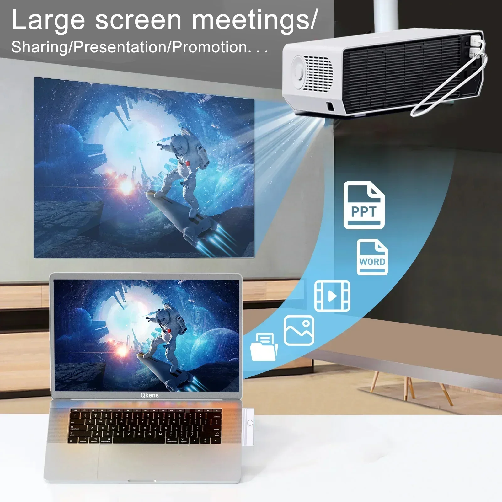 Type C Wireless Transmit Display Adapter USB-C To HDMI Extender Cable for IPhone15 DP-Alt Huawei Phone Laptop PC To TV Projector
