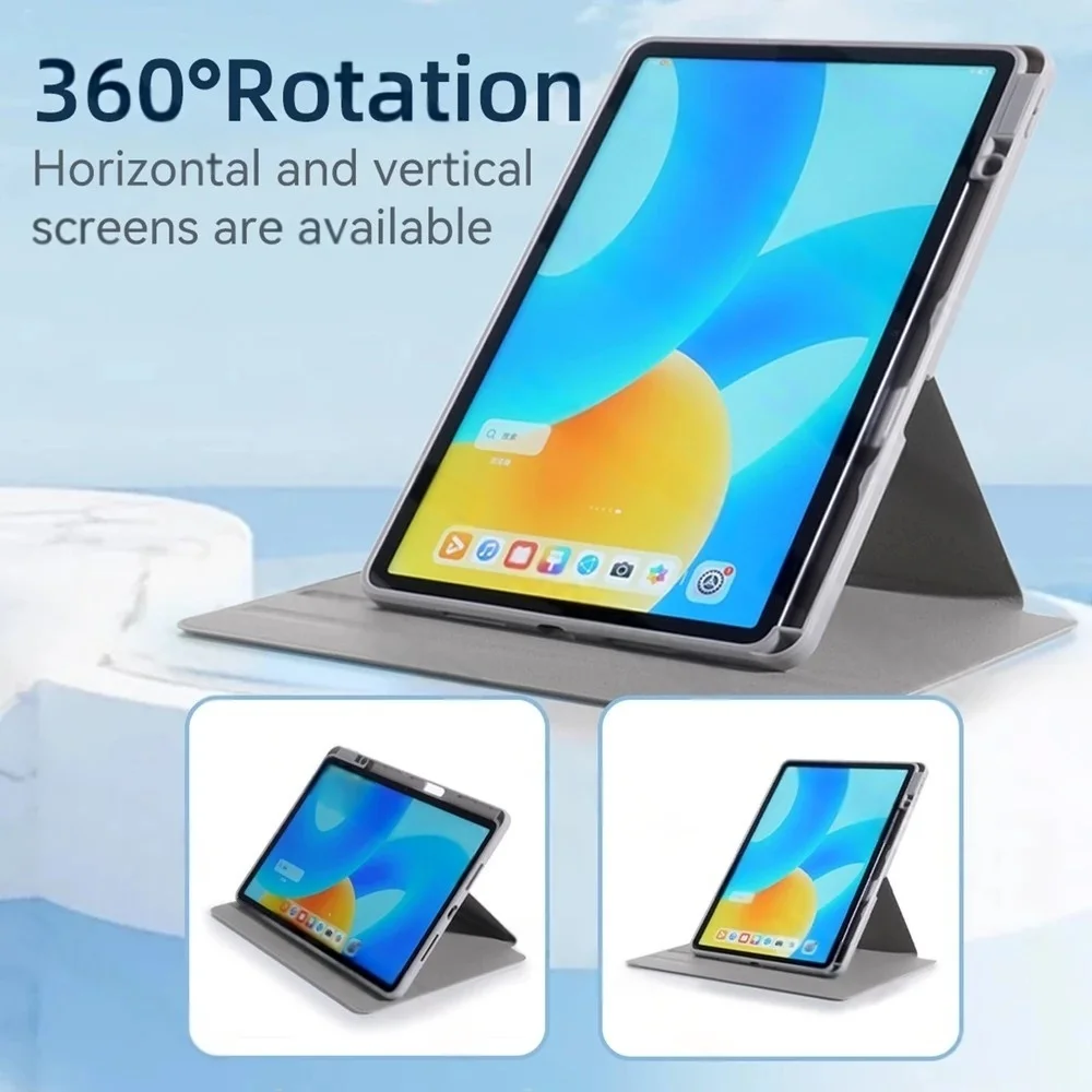 360-Degree Rotating Tablet Case with Pencil Holder
