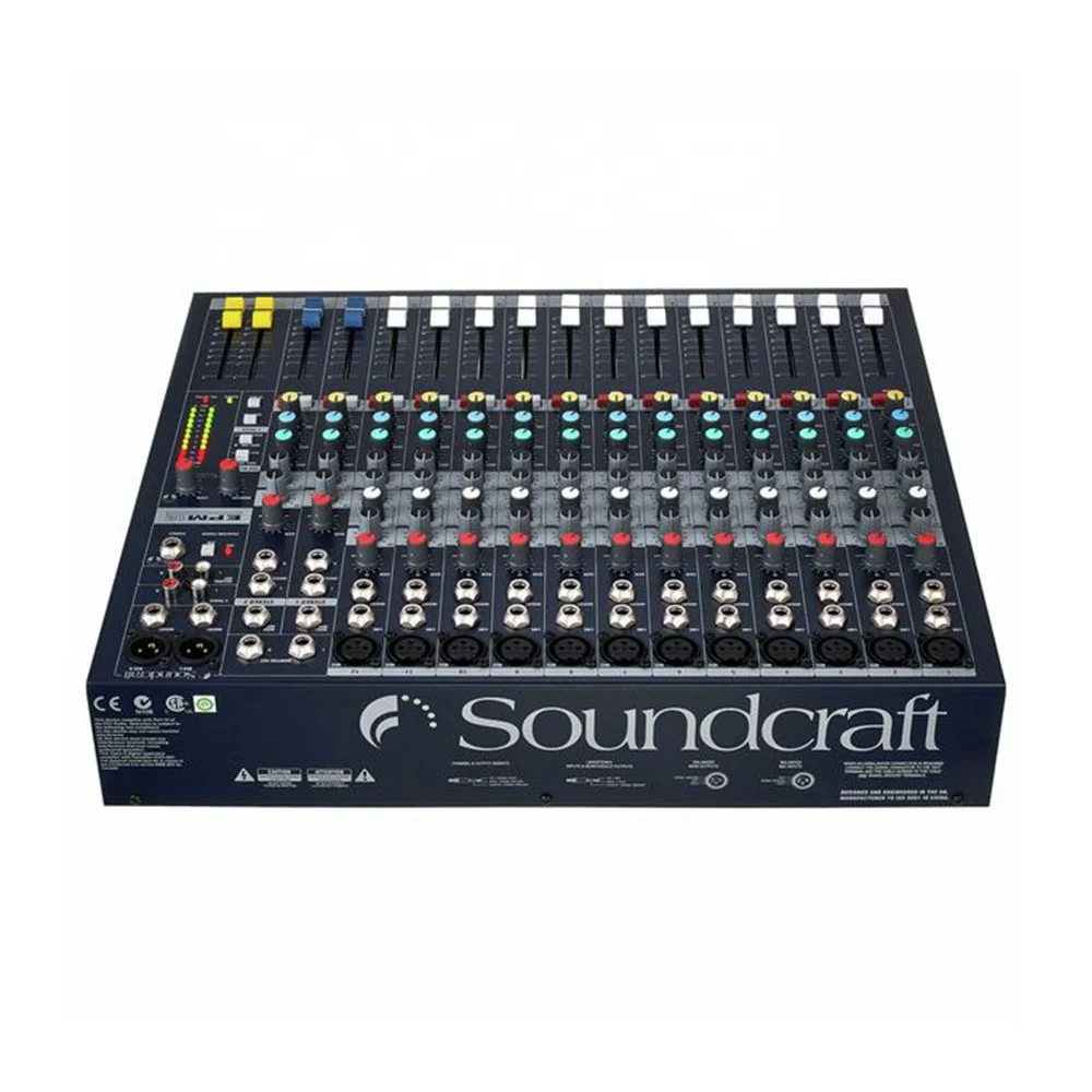 사운드크래프트 EPM12 14채널 아날로그 믹서 (12개의 모노 입력, 2개의 스테레오 입력 포함) PA 시스템 오디오 스피커 콘솔