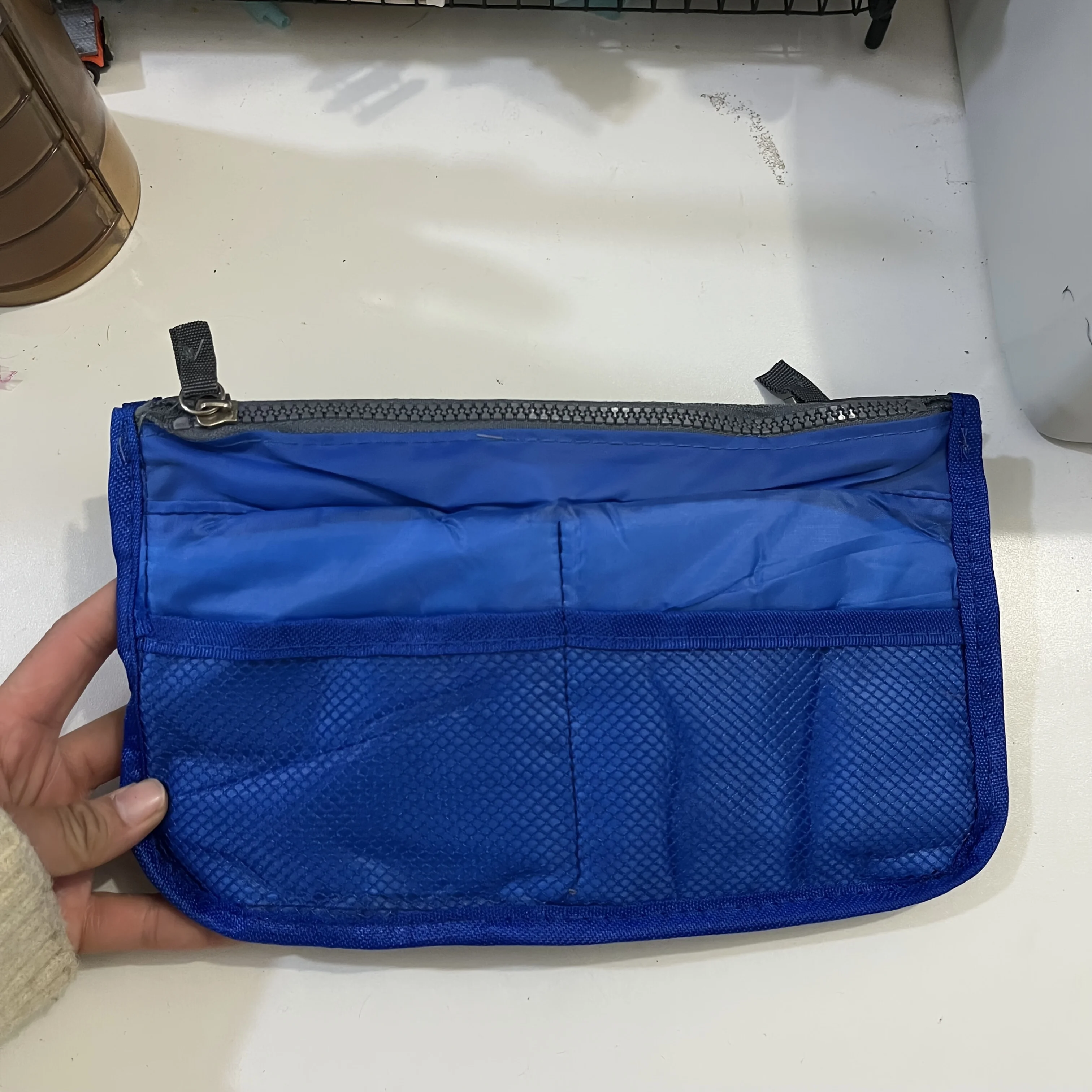 1 Piece Multi-Pocket Travel Organizer - Lightweight Oxford Fabric, Zipper Closure, Short Trip Cosmetic and Toiletry Organizer 3