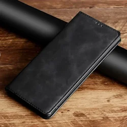 Premium Magnetic Flip Leather Wallet Case with Card Slots for Google Pixel 9 Pro (Black)