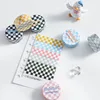 MOHAMM 1 Roll Fresh Grid Washi Tape for DIY Journal Scrapbooking Diary Planners Crafts Supplies 4