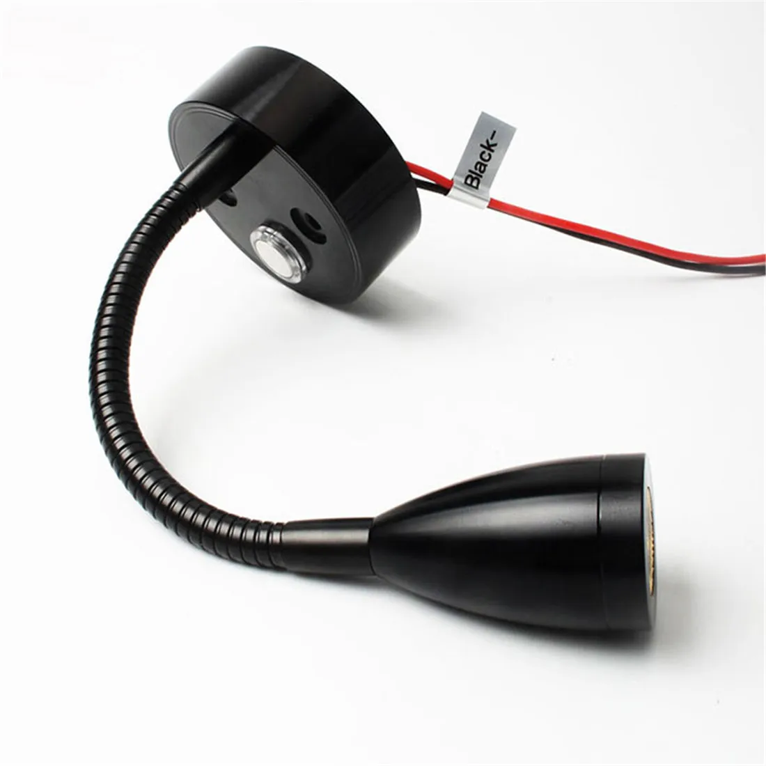 DC12V 24V RV Boat LED Wall Lamp 3000K 4000K Dimmable Gooseneck With 2A USB Charge Port