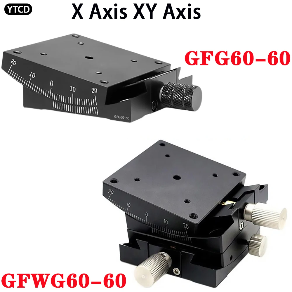 

X Axis XY Axis 60 80mm GFG60 GFWG60 GFG80-100 Manual Radian Angle Table Goniometer Swing Table Measurement Displacement Radian