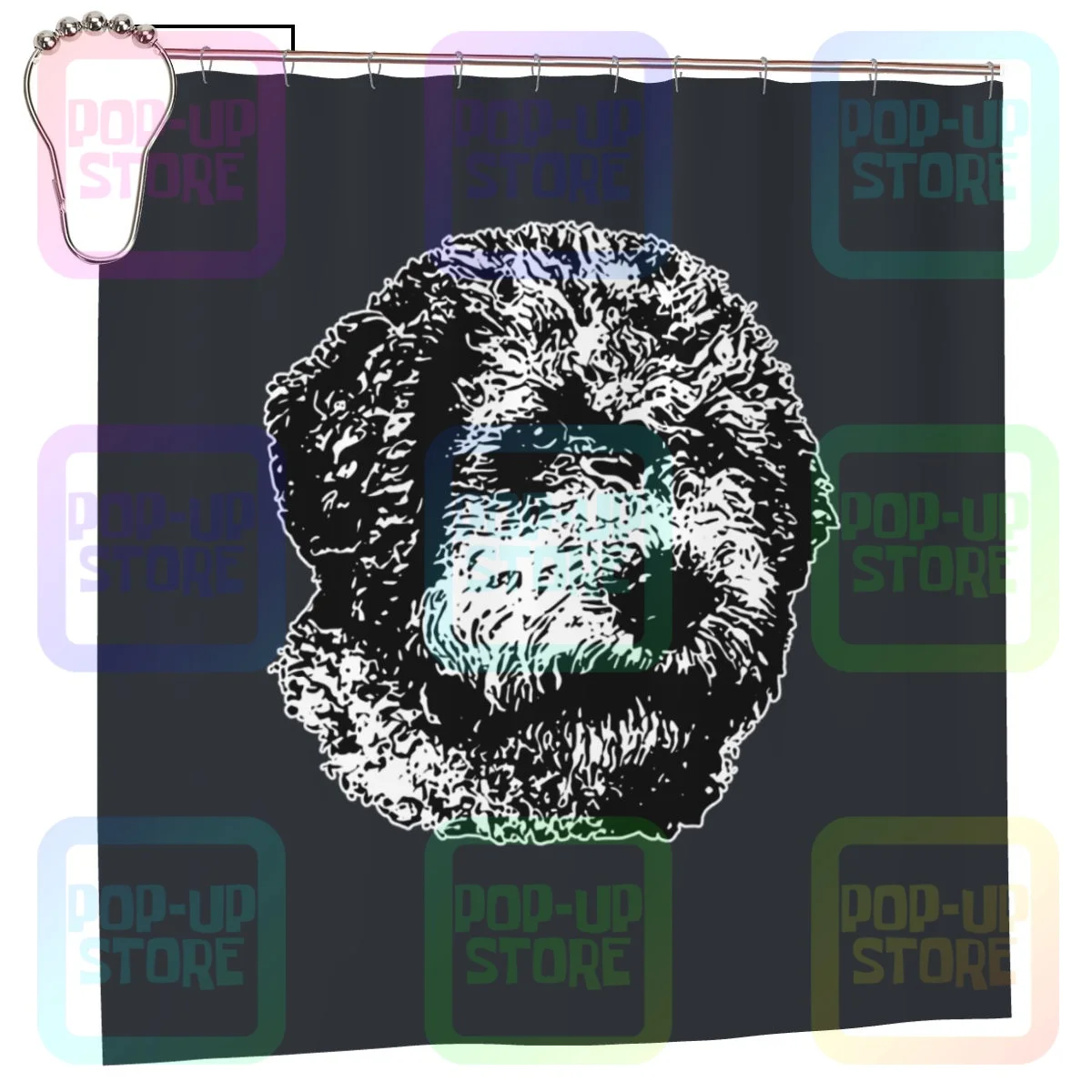 Lagotto Romagnolo Face Special Graphic Shower Curtain Bathroom Curtain Washable Polyester Eco-Friendly