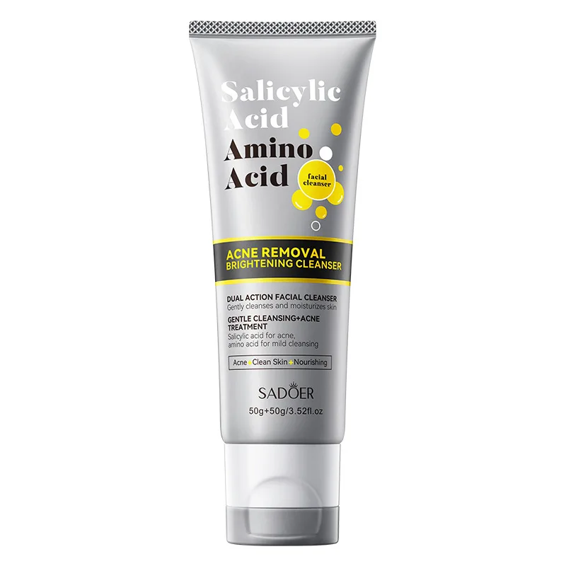 SADOER Amino Acid Facial Cleanser Deeply Cleansing Oil Control Moisturizing Brightening Blackhead Removal Wash Foam Cleanser 6
