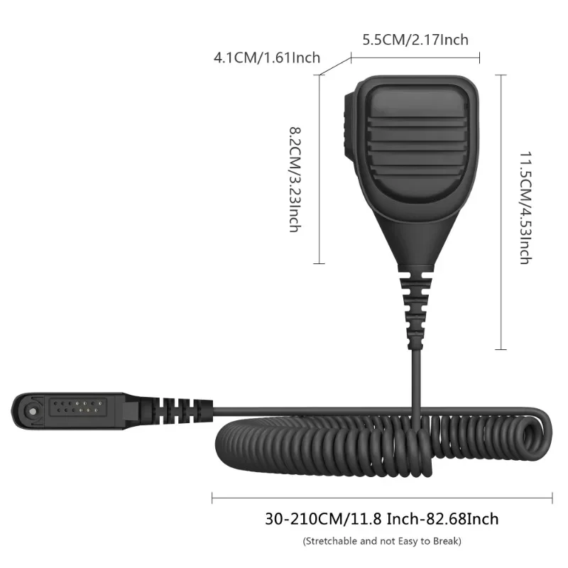 PMMN4021A Handheld PTT Speaker Microphone Compatible with Motorola GP328 GP338 G