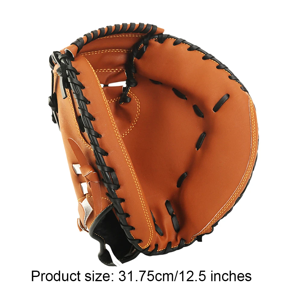 Baseball Glove PU Leather Baseball Fielding Glove Wear-resistant Softball Beginner Play Training for Youth Adults Practice