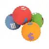 4pcs Dog Chewing Toy Latex Dog Ball Toy Squeaky Interactive Soft Puppy Chewing Fetching Toy with Fun Pattern 4