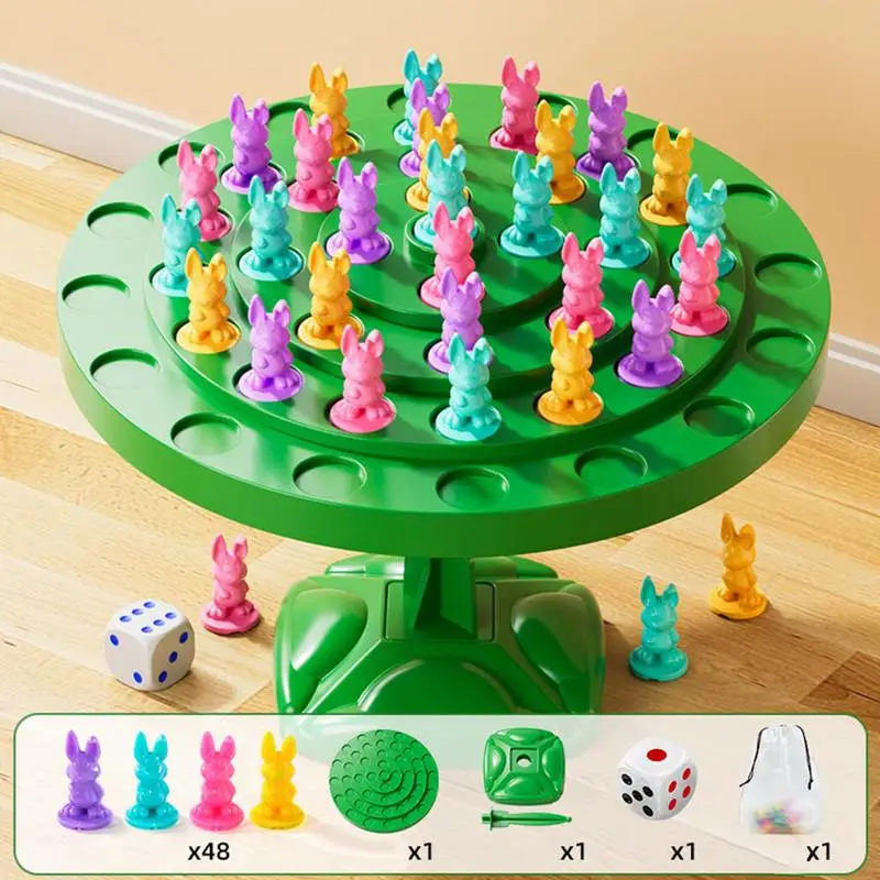

Балансировочная игра Монтессори, математическая игрушка, балансировочная доска, головоломка для детей, балансировочное дерево кролика, мини-балансировочное дерево, Семейная Игра