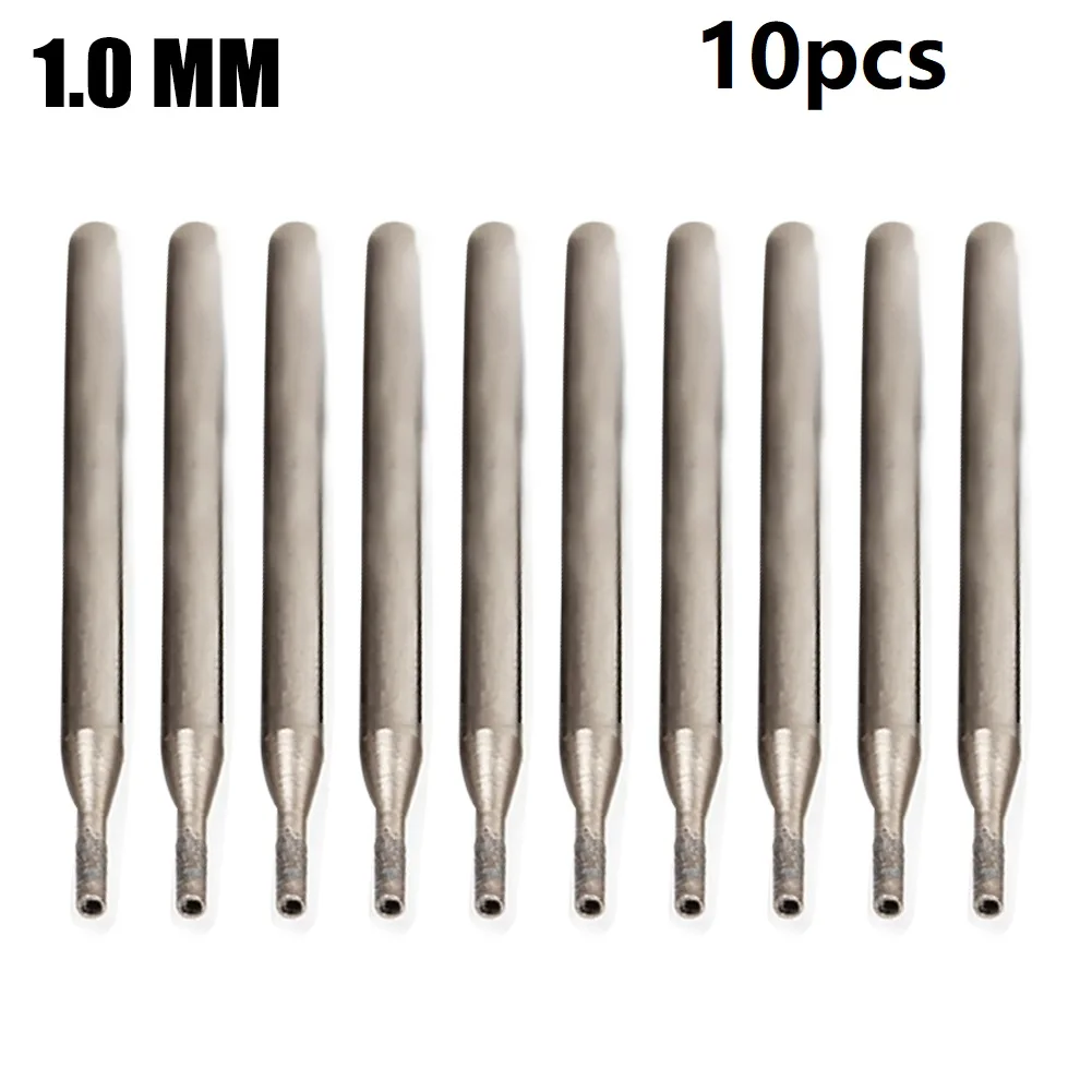 

10Pcs 1-4mm Rotary Diamond Burr Core Drill Bit Engraving 2.35mm Coated Hole Saw For Shank Glass Tile Marble 42-45mm Drill Bit