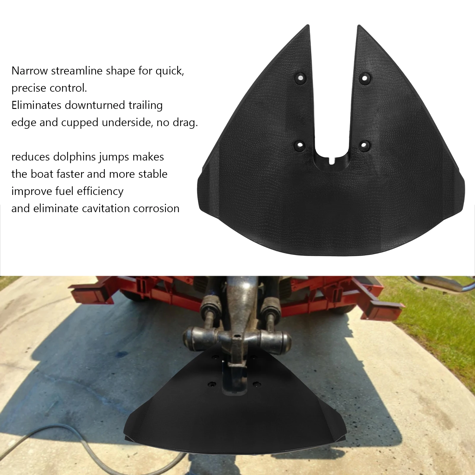Marine Hydrofoil Stabilizer Professional Fin Stabilizer for 15‑300hp Outboard Engine Boat Accessories