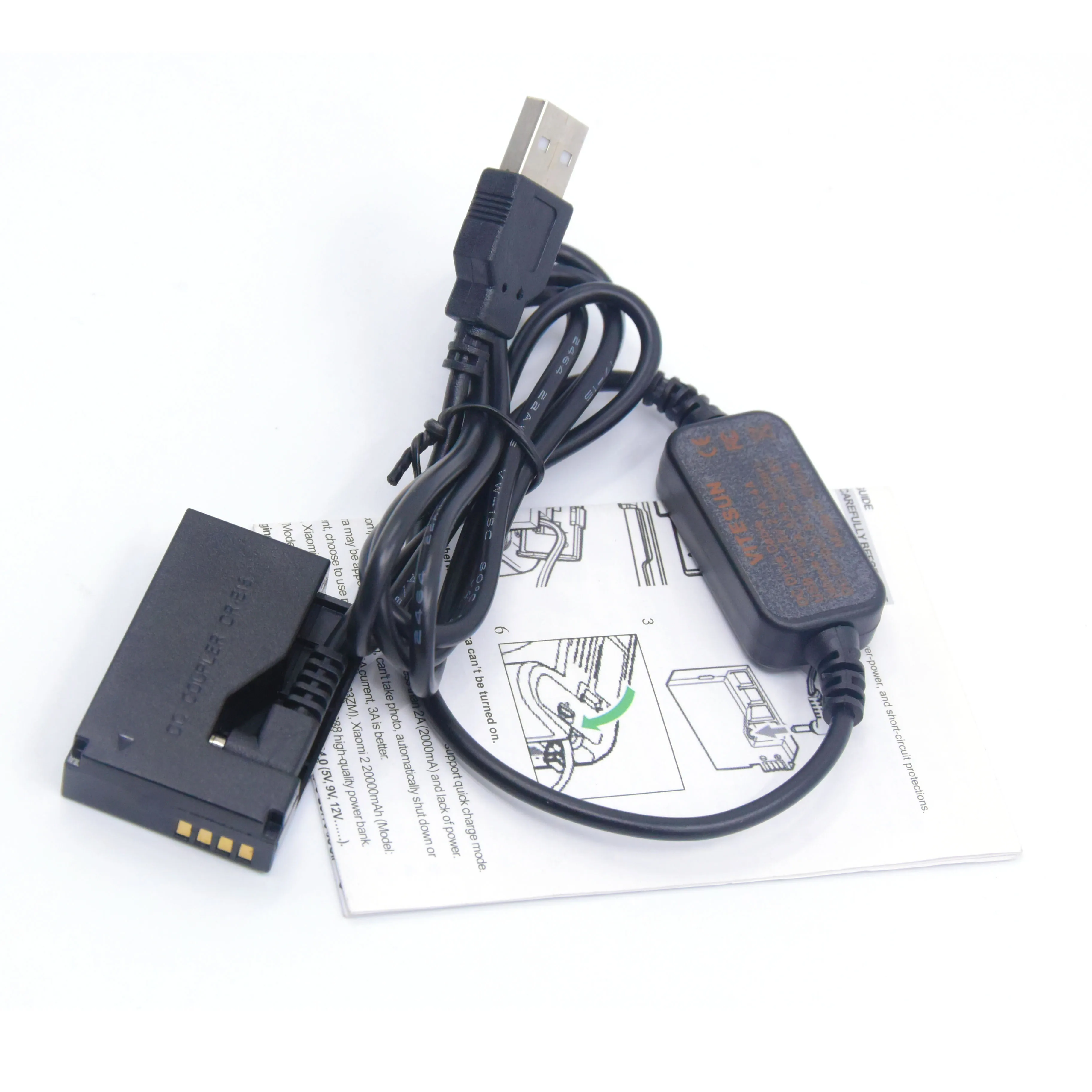 ACK-E15 Mobile Power Bank USB Cable+DR-E15 DC Coupler LP-E12 Dummy Battery For Canon SX70HS EOS Rebel SL1 100D Kiss X7 Camera