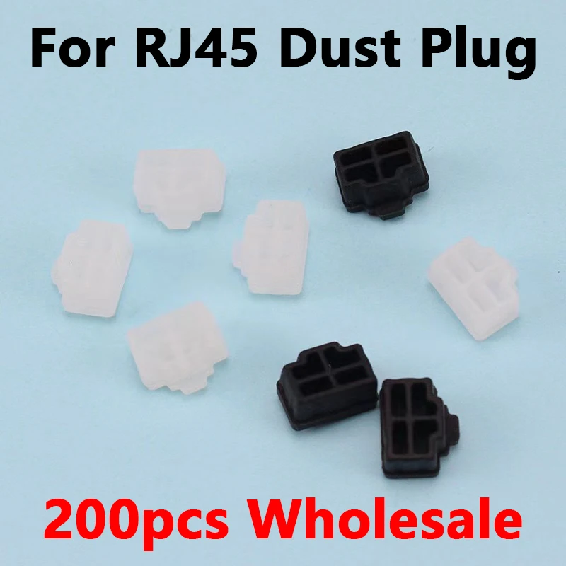 Uxcell Silicone Ethernet Hub Port RJ45 Anti-Dust Stopper Cap Cover Black 20 Pcs