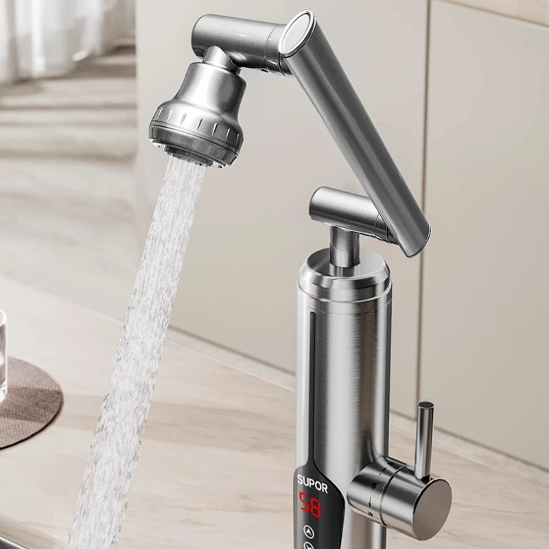 ก๊อกน้ำร้อนไฟฟ้าทันที ให้ความร้อนเร็ว ก๊อกน้ำในครัว ปรับระดับพลังงานได้ พร้อมหน้าจอแสดงอุณหภูมิ ป้องกันน้ำร้อนลวก ปิดอัตโนมัติ 1