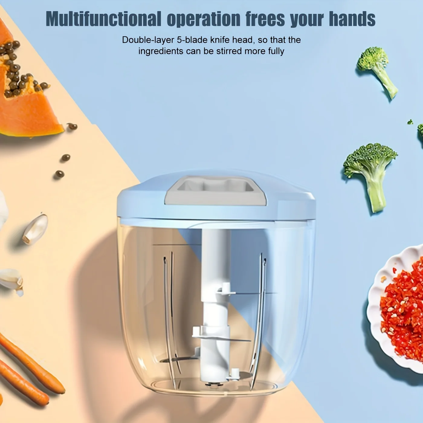 Mini Manual Garlic Masher - Perfect for Chopping, Pressing Garlic and Ginger, A Small Kitchen Tool  Garlic Crusher