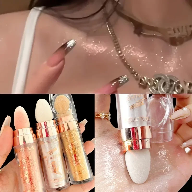 Fairy Powder Highlighter Stick - Shimmering Contour Blush for Brightening and Defining Your Features 2