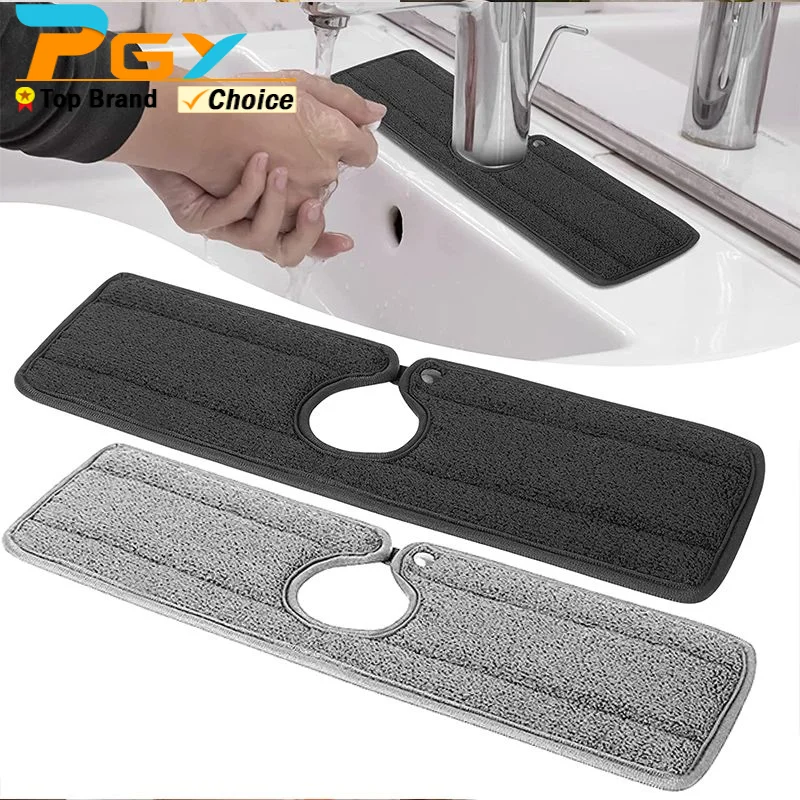 Washable Kitchen Faucet Absorbent Mat Sink Splash Guard Countertop Sink Protectors Drip Catcher Dish Drying Mats for Bathroom kitchen splash guard kitchen sink pad kitchen faucet pad