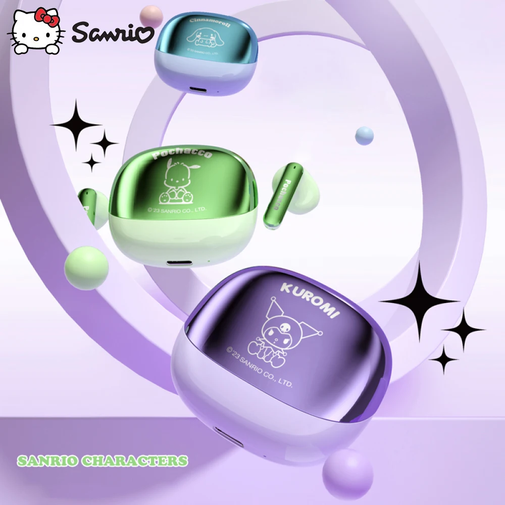 GenuineKawaiiSanrioKuromiBluetoothEarphonesAnimeWirelessHeadphonesCinnamorollMusic