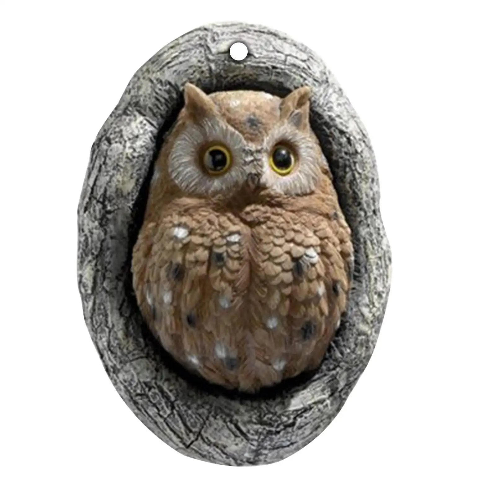 

AAD Garden Owl Tree Statue ListedFigurine Poly Resin Office Yard Decoration Ornament