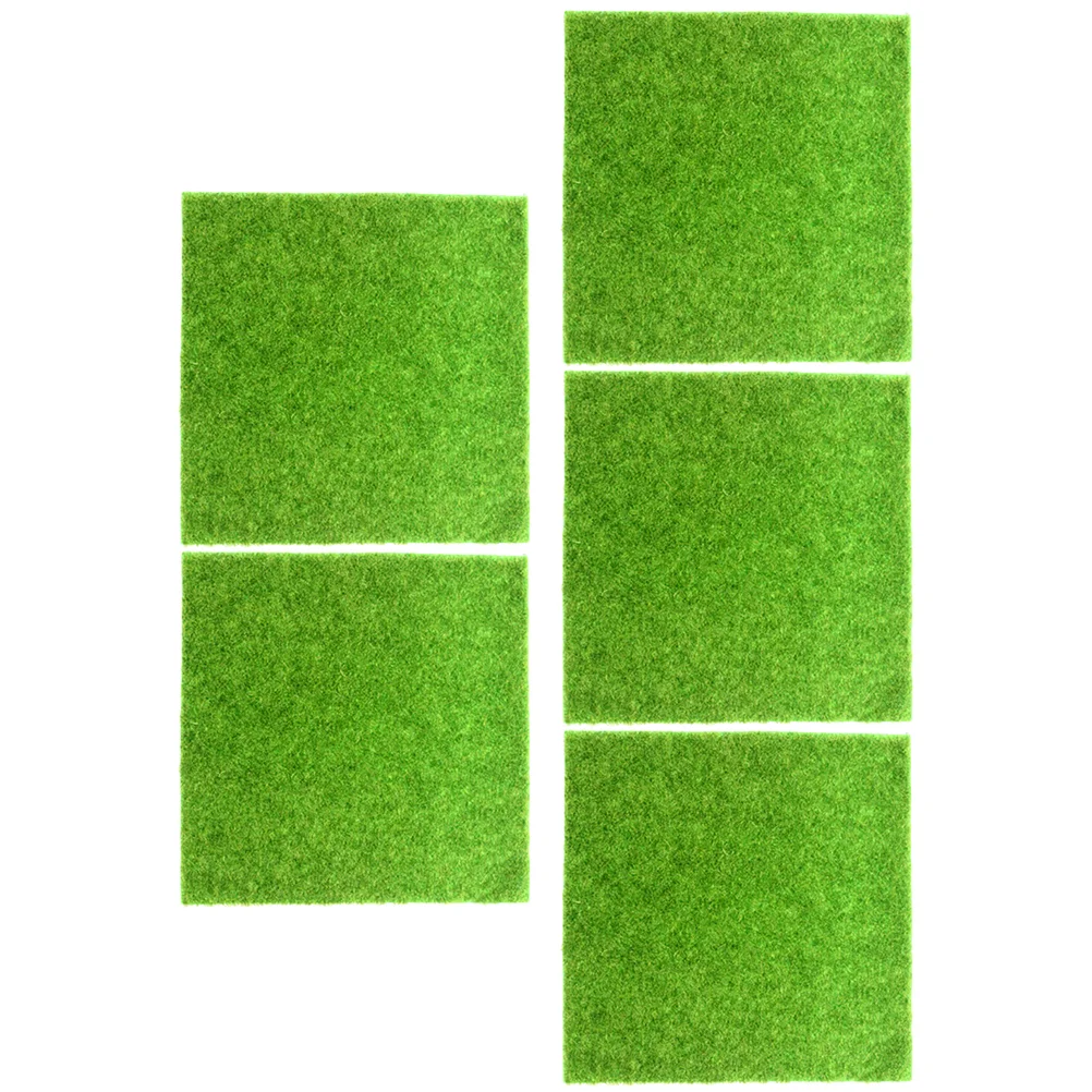 5 Pcs Garden Decor Artificial Grass Lawn Green Rugs Landscaping Wall Moss Bonsai Tree 6