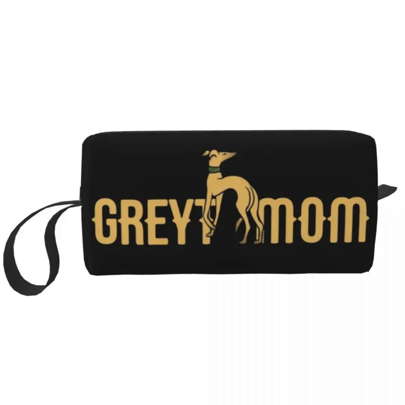 

Greyt Mom Greyhound Dog Travel Cosmetic Bag Whippet Sighthound Puppy Toiletry Makeup Organizer Ladies Beauty Storage Dopp Kit