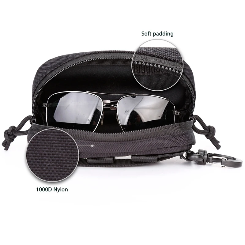 1000D Nylon MOLLE Glasses Case Hunting Shockproof Protective Goggles Case Portable Outdoor Sunglasses Case 6