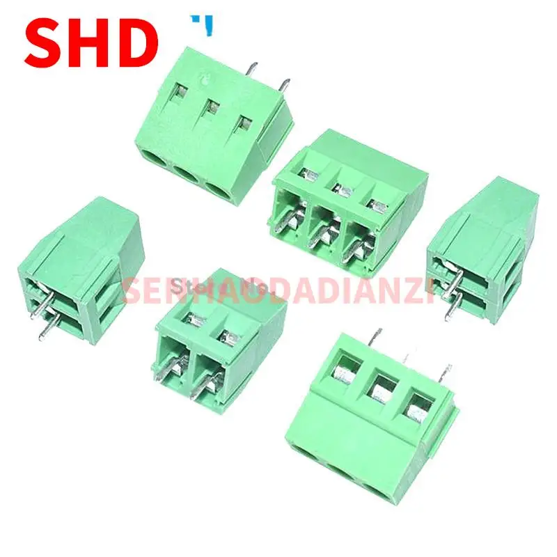 10 Pz Kf128-2Pin/3Pin 2.54 / 3.81 / 5.0 / 7.5Mm Morsettiera Di Spaziatura Terminale Di Giunzione A Vite Tipo Pcb Terminale A Vite