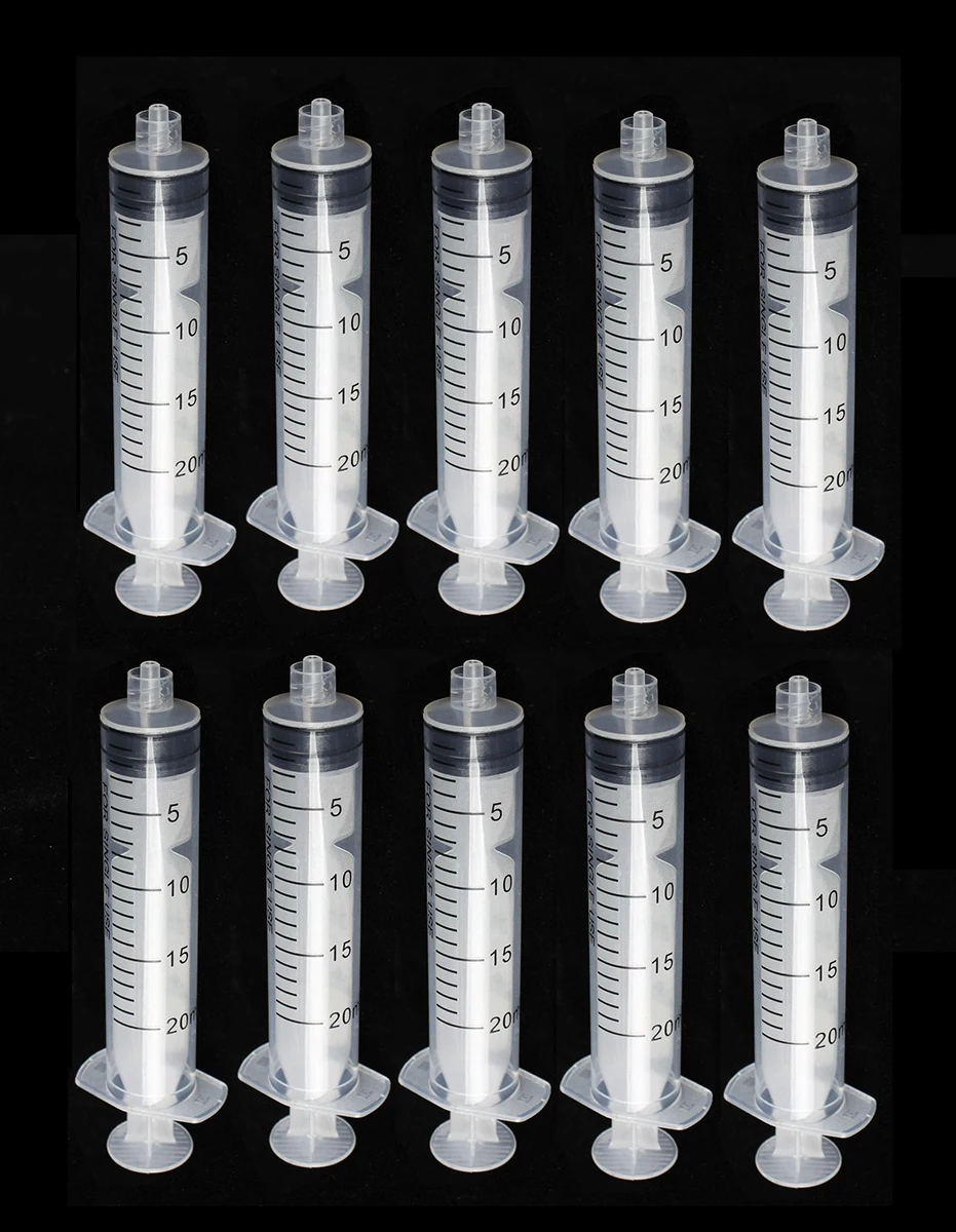 

20ml Plastic Disposable Injector Syringe Luer Lock Syringes For Refilling Measuring Nutrient Sterile Individually Packaged