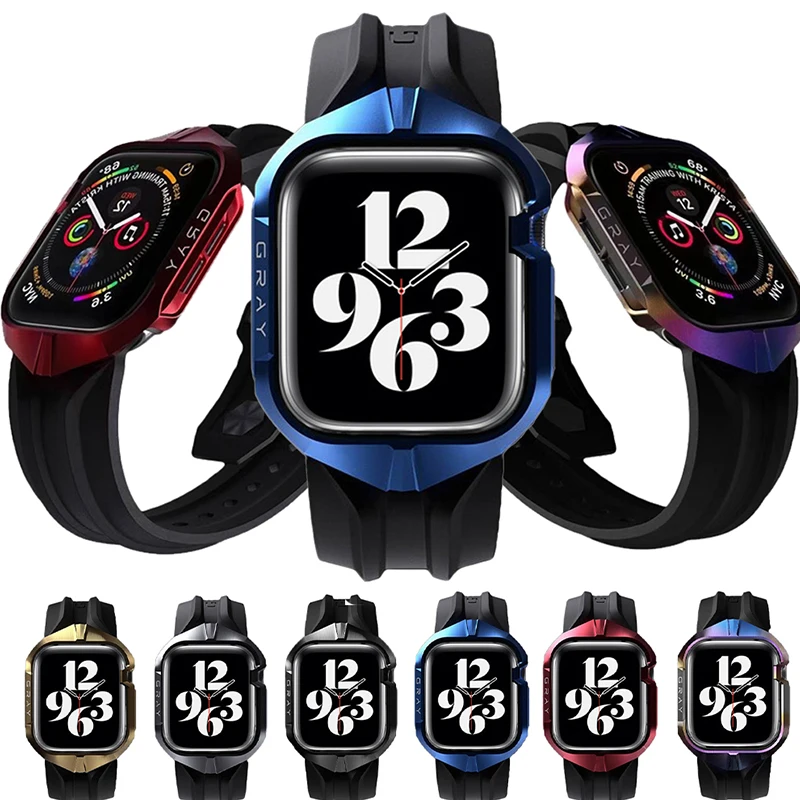 Роскошный стальной чехол для часов Apple Watch 6 se 5 4 42 мм 44 спортивный Чехол Iwatch 38 40 3 2 1