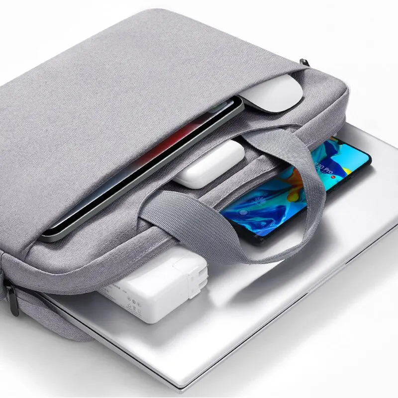 SolidColorLaptopBagForMen14inch156BusinessOfficeThinAnd
